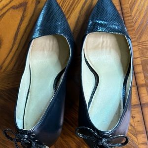 Size 10M Black Leather heels.